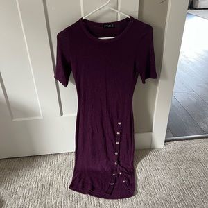 Purple/wine mini bodycon dress